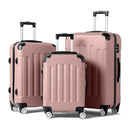 Conjunto de bagagem de 3 peças malas leves de viagem com rodas, trava TSA e canto rígido, conjuntos de bagagem de viagem familiar